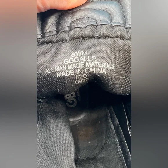 BCBG Black Lace-Up High Heel Boots - Picture 7 of 9